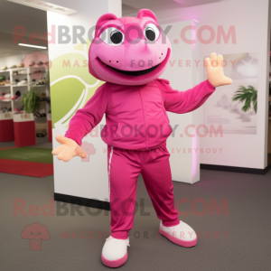 Pink Frog mascotte kostuum...