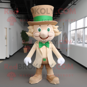 Beige Leprechaun Hat maskot...