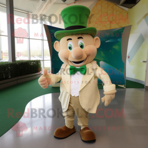 Beige Leprechaun Hat maskot...