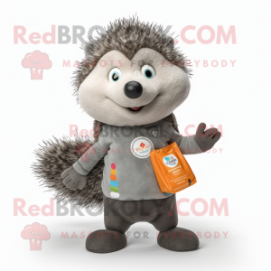 Gray Hedgehog mascotte...