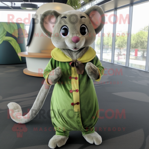 Olive Dormouse maskot drakt...