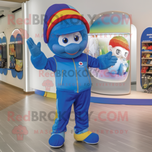 Blue Rainbow maskot drakt...