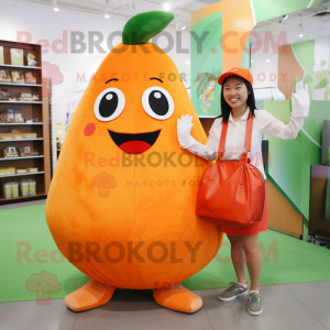 Orange Pear maskot drakt...