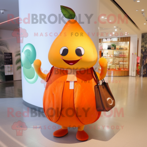 Orange Pear maskot drakt...