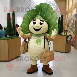 Tan Cabbage Leaf maskot...