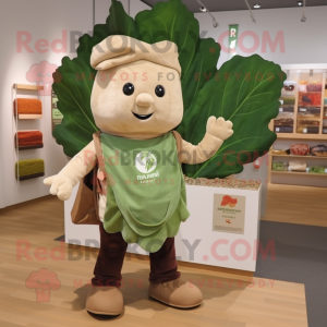 Tan Cabbage Leaf maskot...