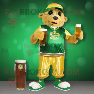 Gold Green Beer maskot...