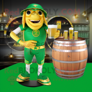 Gold Green Beer maskot...