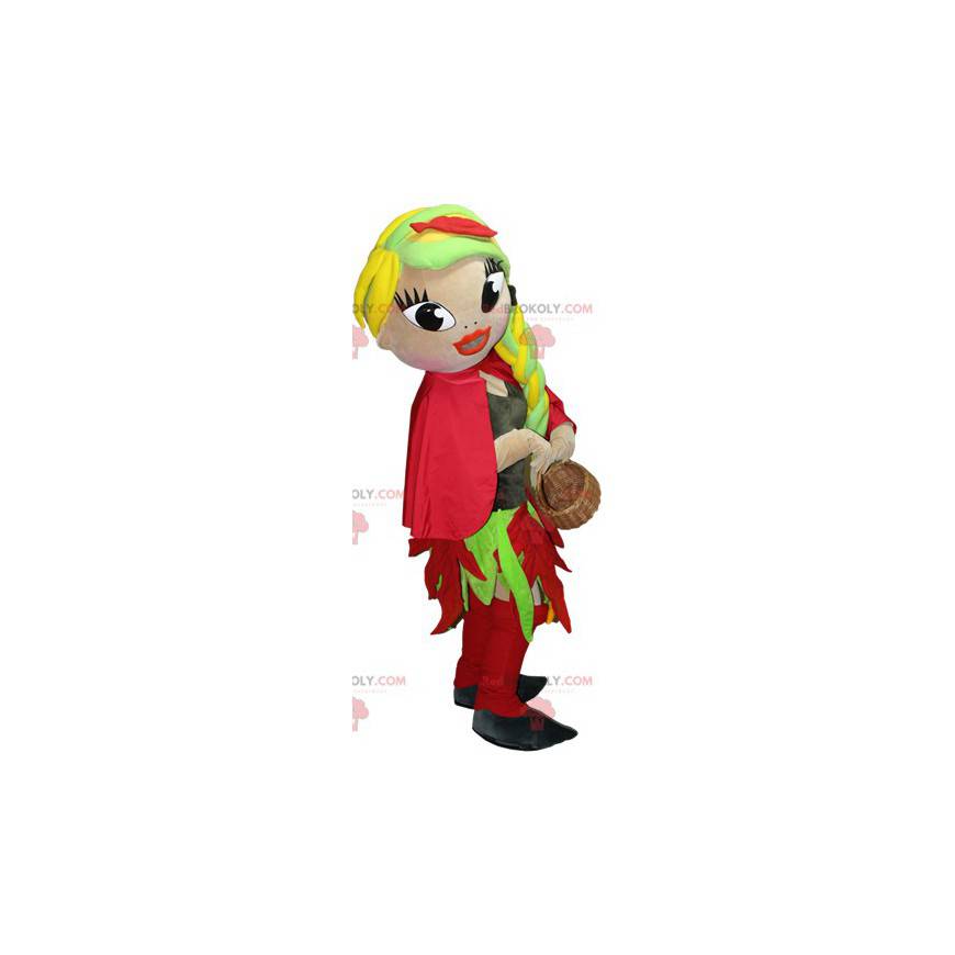 Mascote mulher muito bonita e colorida - Redbrokoly.com