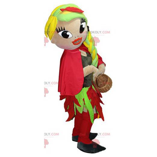 Zeer mooie en kleurrijke vrouwenmascotte - Redbrokoly.com