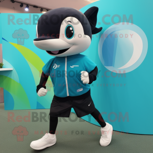 Teal Killer Whale mascotte...