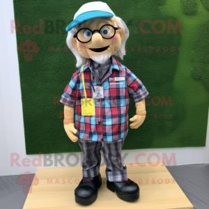 nan Doctor mascot costume character dressed with a Flannel Shirt and Shoe clips