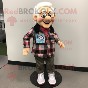 nan Doctor mascot costume character dressed with a Flannel Shirt and Shoe clips