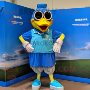 Blue Hens mascotte kostuum...