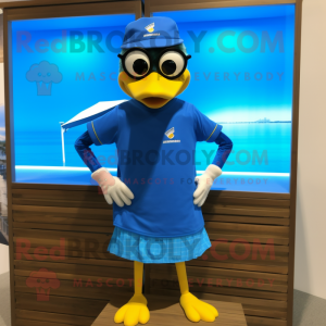 Blue Hens maskot kostym...