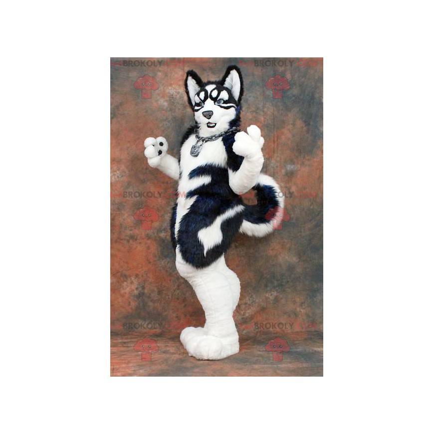 Zwart-witte hond mascotte - Redbrokoly.com Zwart-witte hond mascotte - Redbrokoly.com