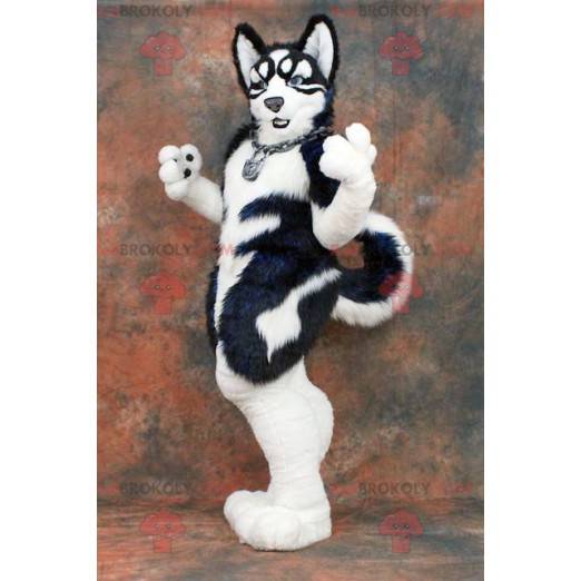 Zwart-witte hond mascotte - Redbrokoly.com