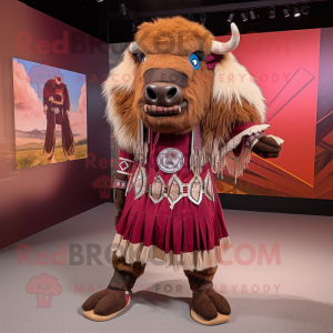 Maroon Buffalo maskot...