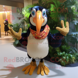 Tan Toucan maskot kostume...