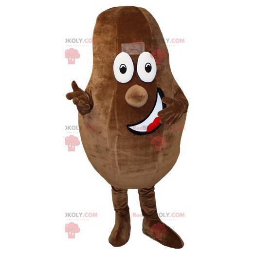 Giant cocoa bean mascot. Chocolate mascot - Redbrokoly.com