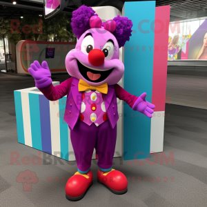 Magenta Clown mascotte...