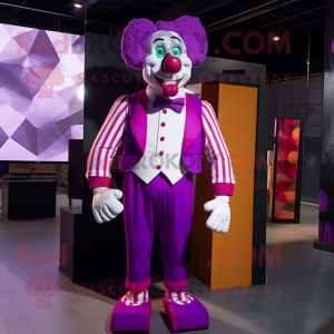 Magenta Clown mascotte...