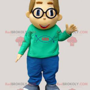 Computerwetenschapper nerd school mascotte - Redbrokoly.com