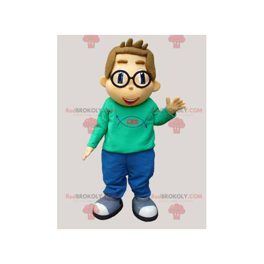 Mascotte d'écolier de nerd d'informaticien - Redbrokoly.com