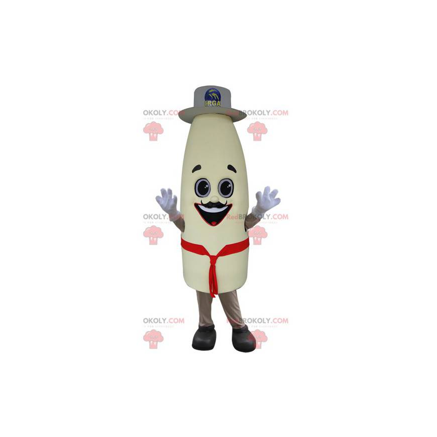 Mascote gigante da garrafa de leite com chapéu - Redbrokoly.com