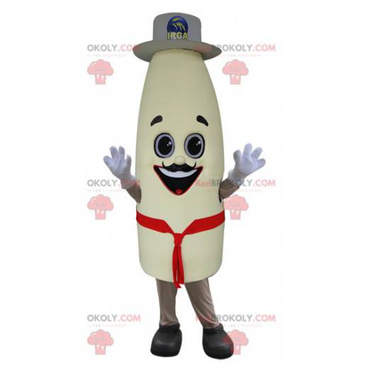 Giant milk bottle mascot with a hat - Redbrokoly.com