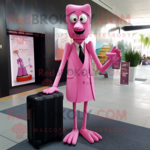 Pink Stilt Walker maskot...