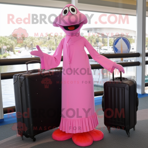 Pink Stilt Walker mascotte...