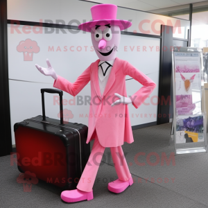 Pink Stilt Walker maskot...