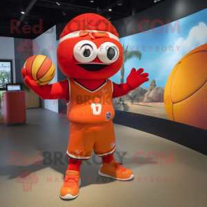 Rood oranje mascotte...