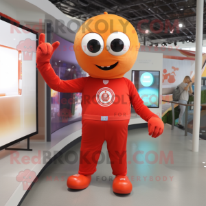 Rood oranje mascotte...