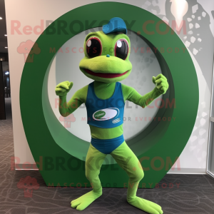 Grønn Geckos maskot drakt...