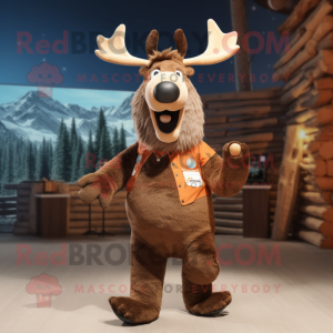 Brown Elk mascotte kostuum...