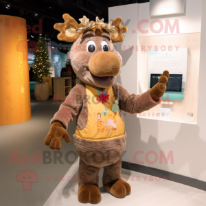 Brown Elk mascotte kostuum...