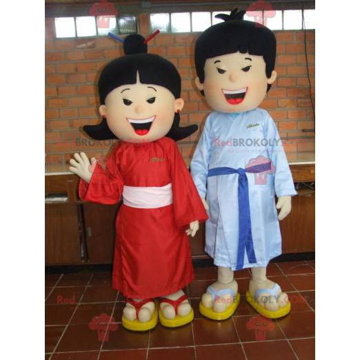 Asiatiske par maskoter. Kinesiske maskoter - Redbrokoly.com