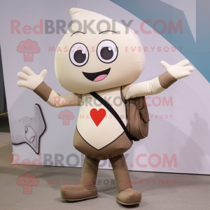 Beige Arrow Of Love maskot...