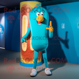 Cyan Currywurst mascotte...