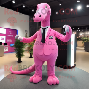 Pink Brachiosaurus maskot...