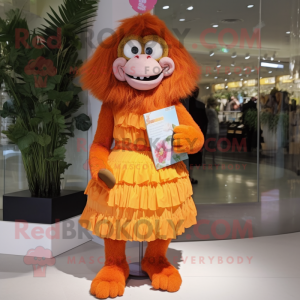 Oranje orang-oetan mascotte...