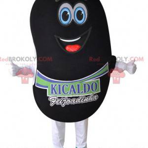 Gigantisk svart bønne maskot. Bean maskot - Redbrokoly.com