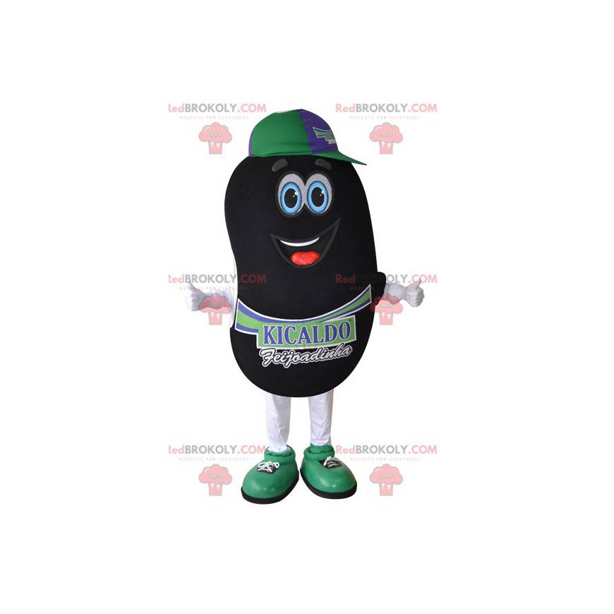 Gigantisk svart bønne maskot. Bean maskot - Redbrokoly.com