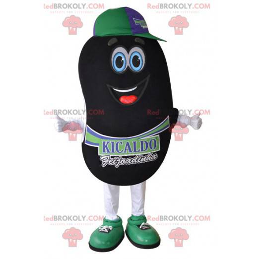 Giant black bean mascot. Bean mascot - Redbrokoly.com