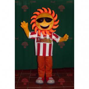 Sun mascot with dark glasses - Redbrokoly.com