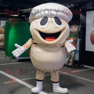 White Burgers mascot costume character dressed with a Cargo Pants and Beanies