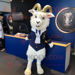 Navy Angora Goat maskot...