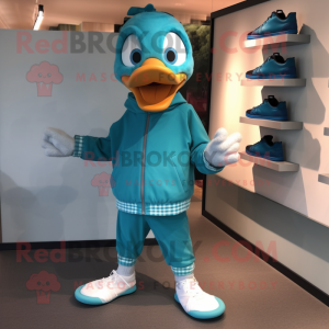 Teal Ganzen mascotte...